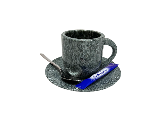 Kaffee-Tasse mit Unterteller «Andeerer Granit»
